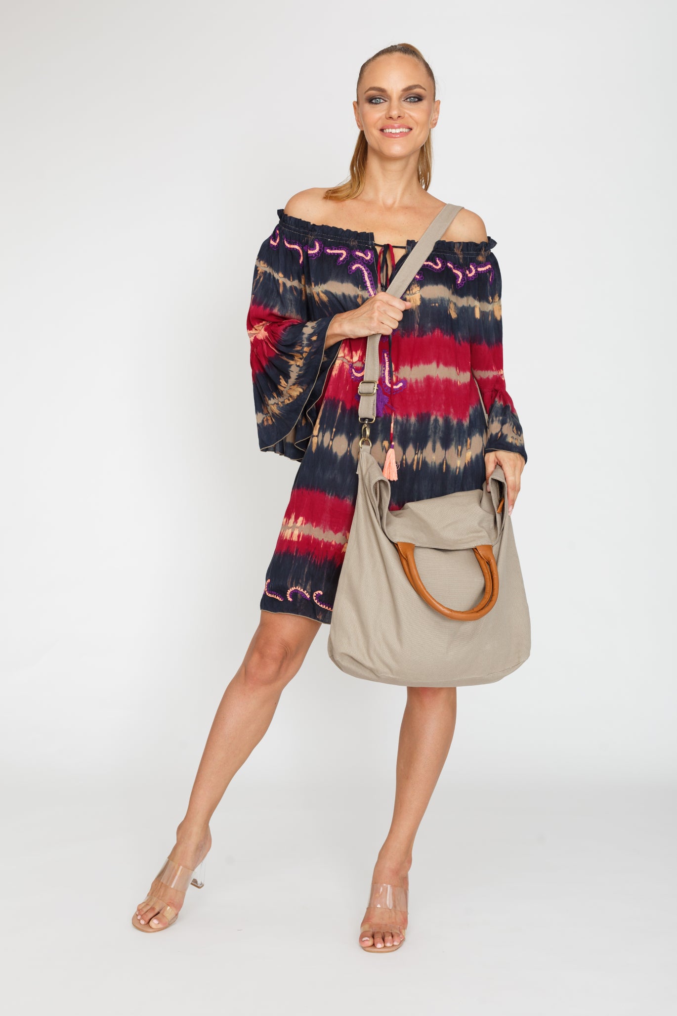 Canvas Shoulder Bag Valencia - Java Spirit Clothing & Women Accessories